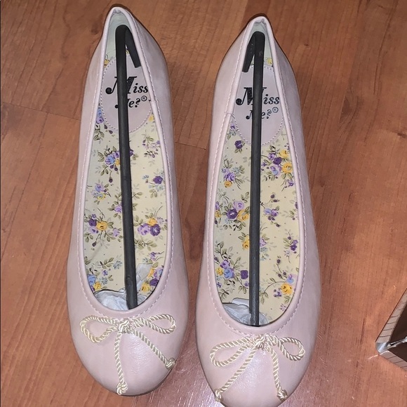 Light pink ballet flats man made leather - Picture 5 of 5